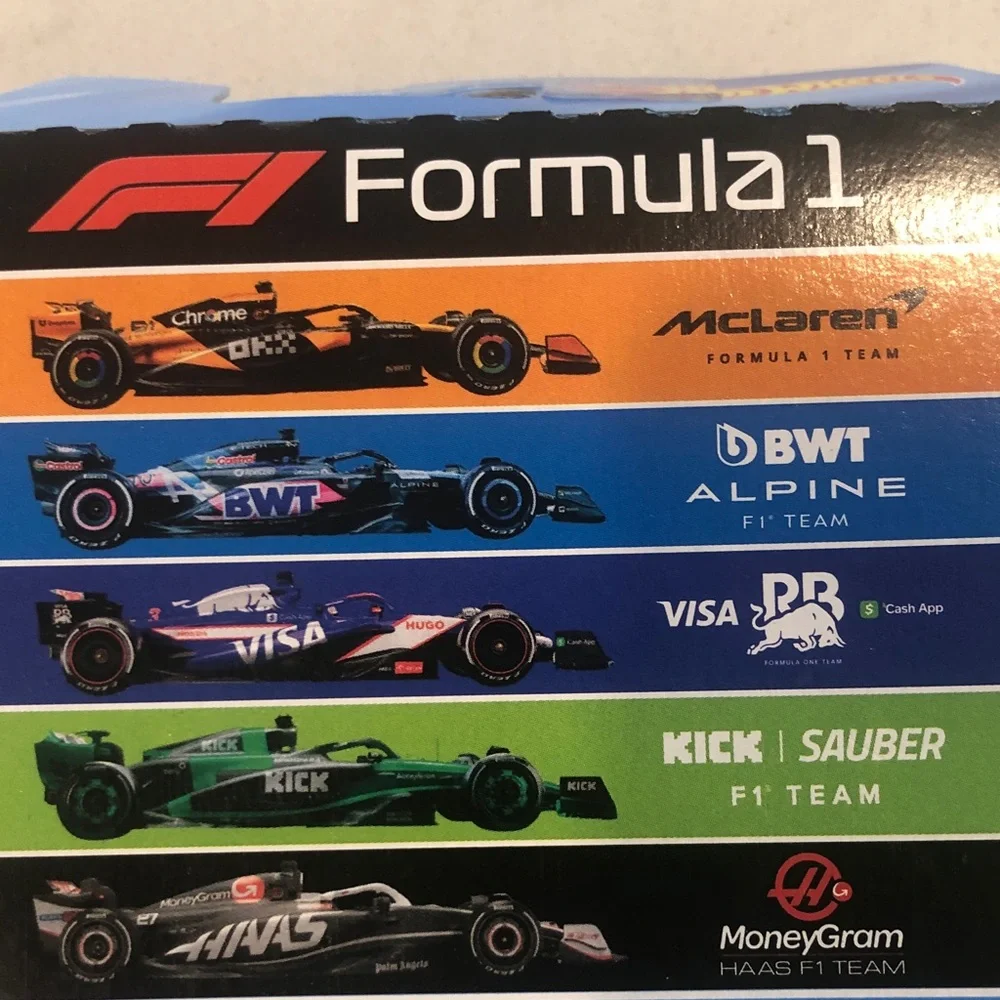 Mattel Hot Wheels Formula 1 Car Set - Black with Multicolor Accents